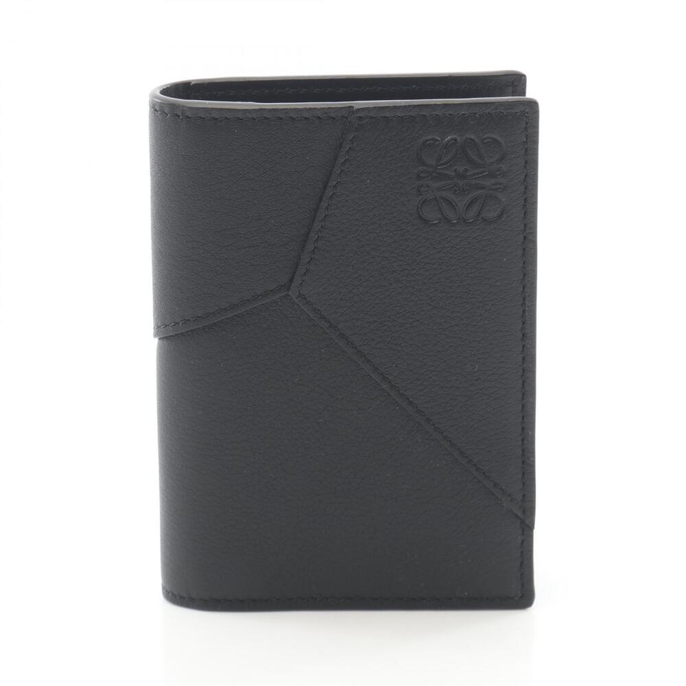 Loewe Puzzle Bifold Card Case Wallet Leather Accessory Black